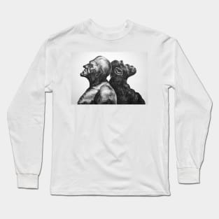 Thinkers (ben heine drawing) Long Sleeve T-Shirt